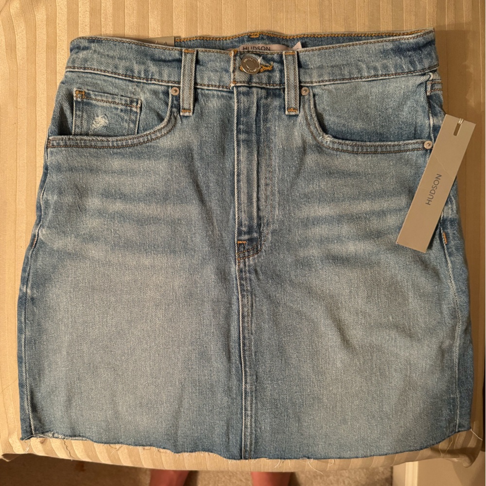 Hudson Jeans Light Blue Denim Mini Skirt